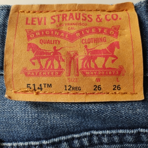 Levi's Strauss & Co. 514 Straight Leg Jeans | 12 Reg (W26xL26) | Medium Wash - Picture 7 of 11